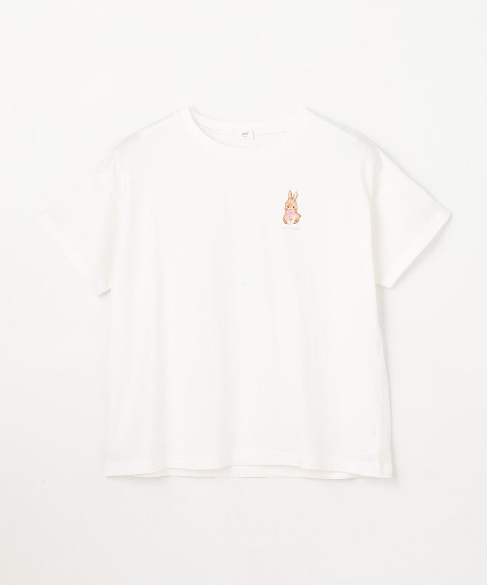 ANY KIDS 【綿100%】バックプリント オーバーサイズTシャツ 