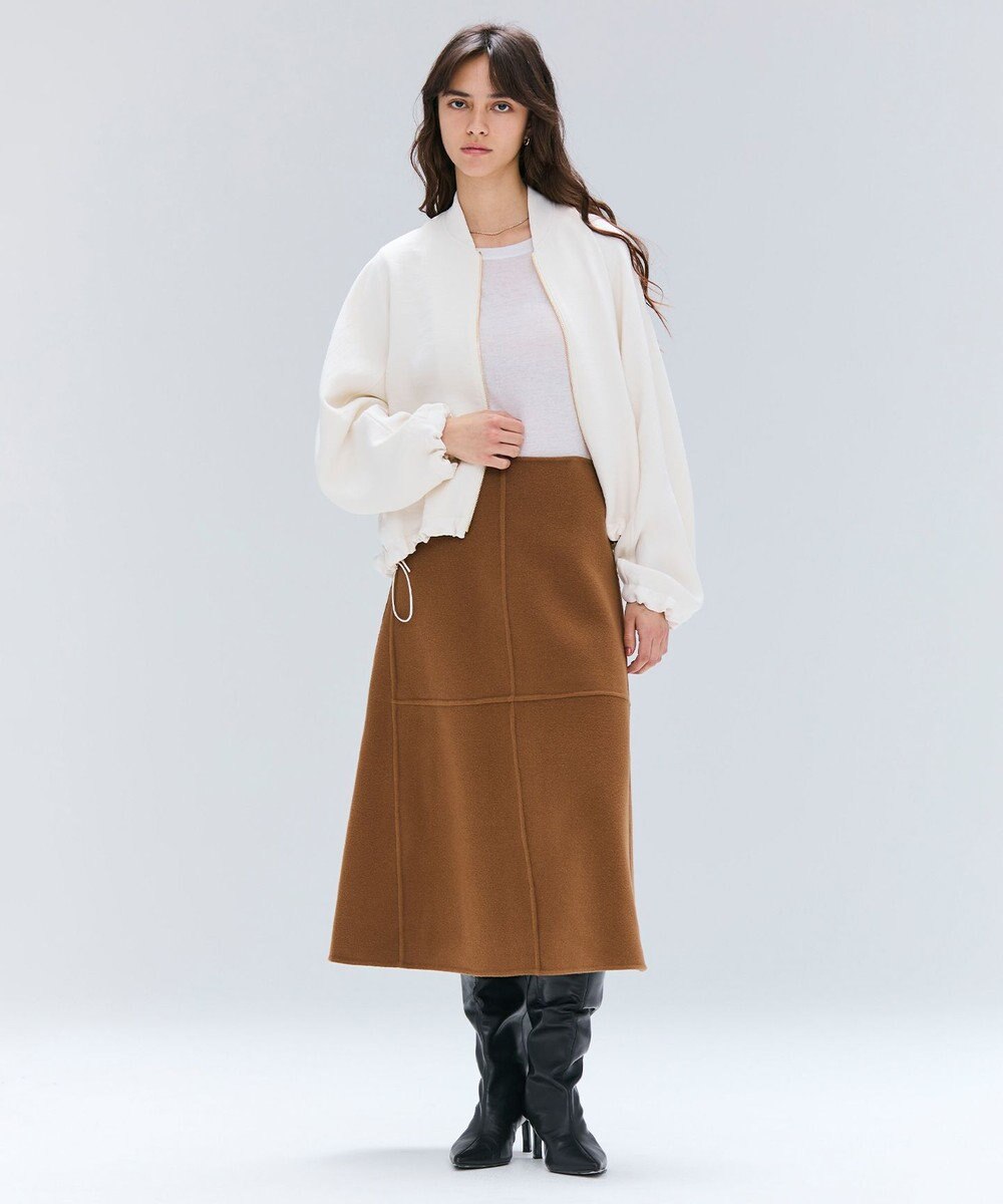 BEIGE， 【洗える】POMONA / ゴールドジップライトブルゾン 