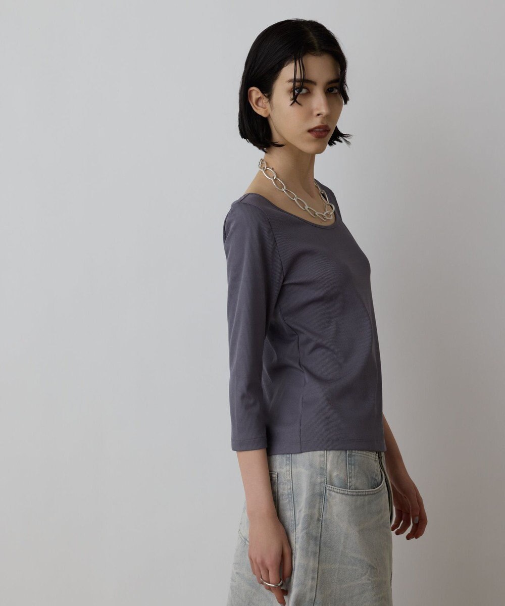 GRACE CONTINENTAL テレコボートネックトップ 