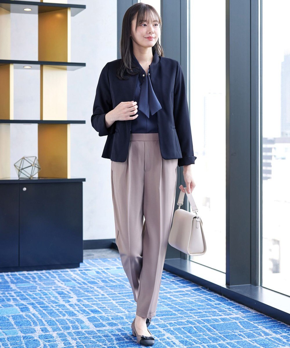 Tiaclasse L 【ダブルクロス】ノーカラージャケット 