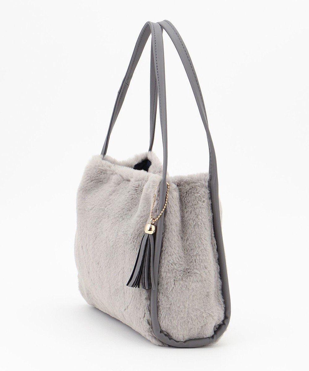 ANY SIS パイピングフェイクファートート バッグ 