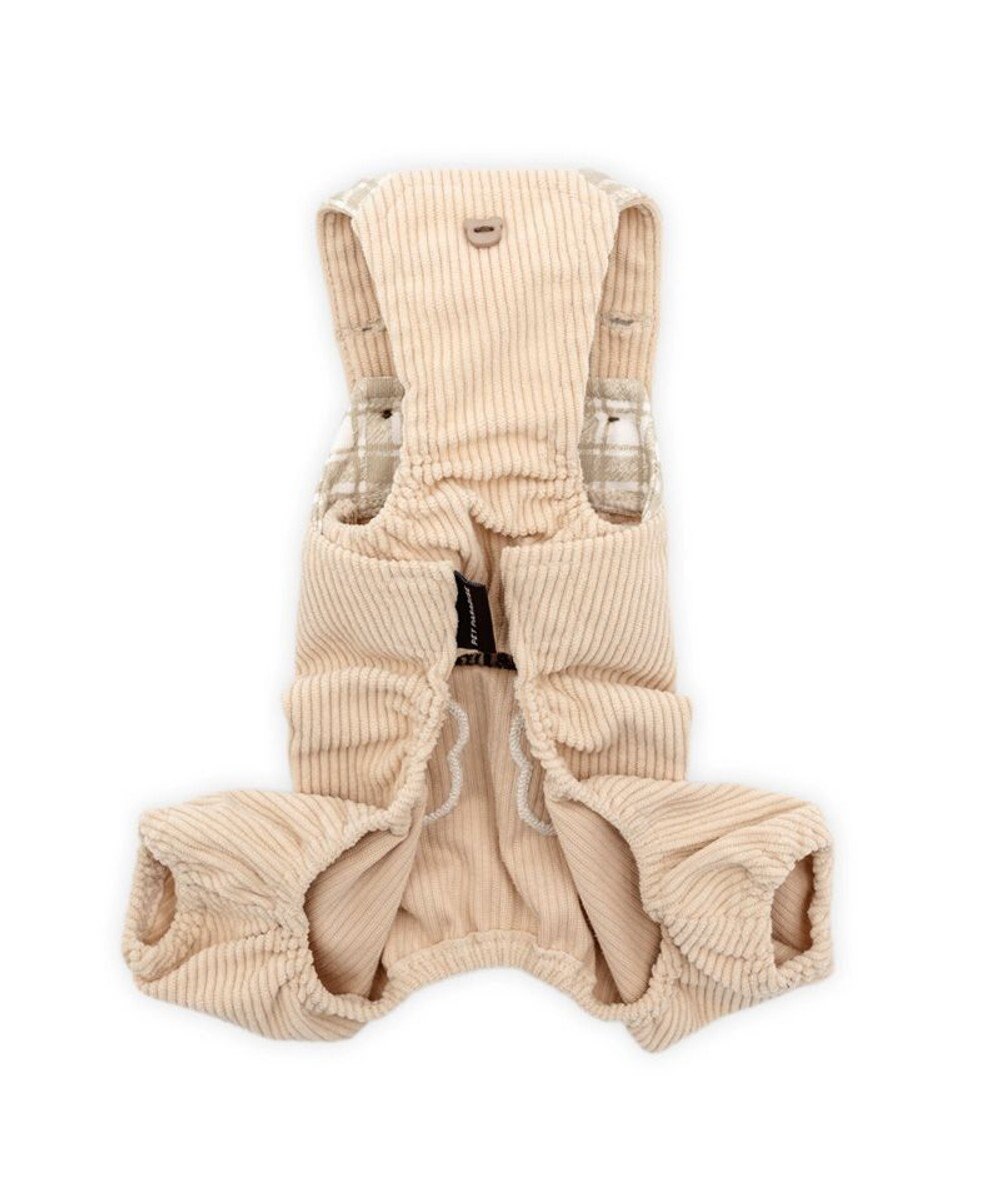 PET PARADISE ペットパラダイス くまちゃん チェックオーバーオール  小型犬 