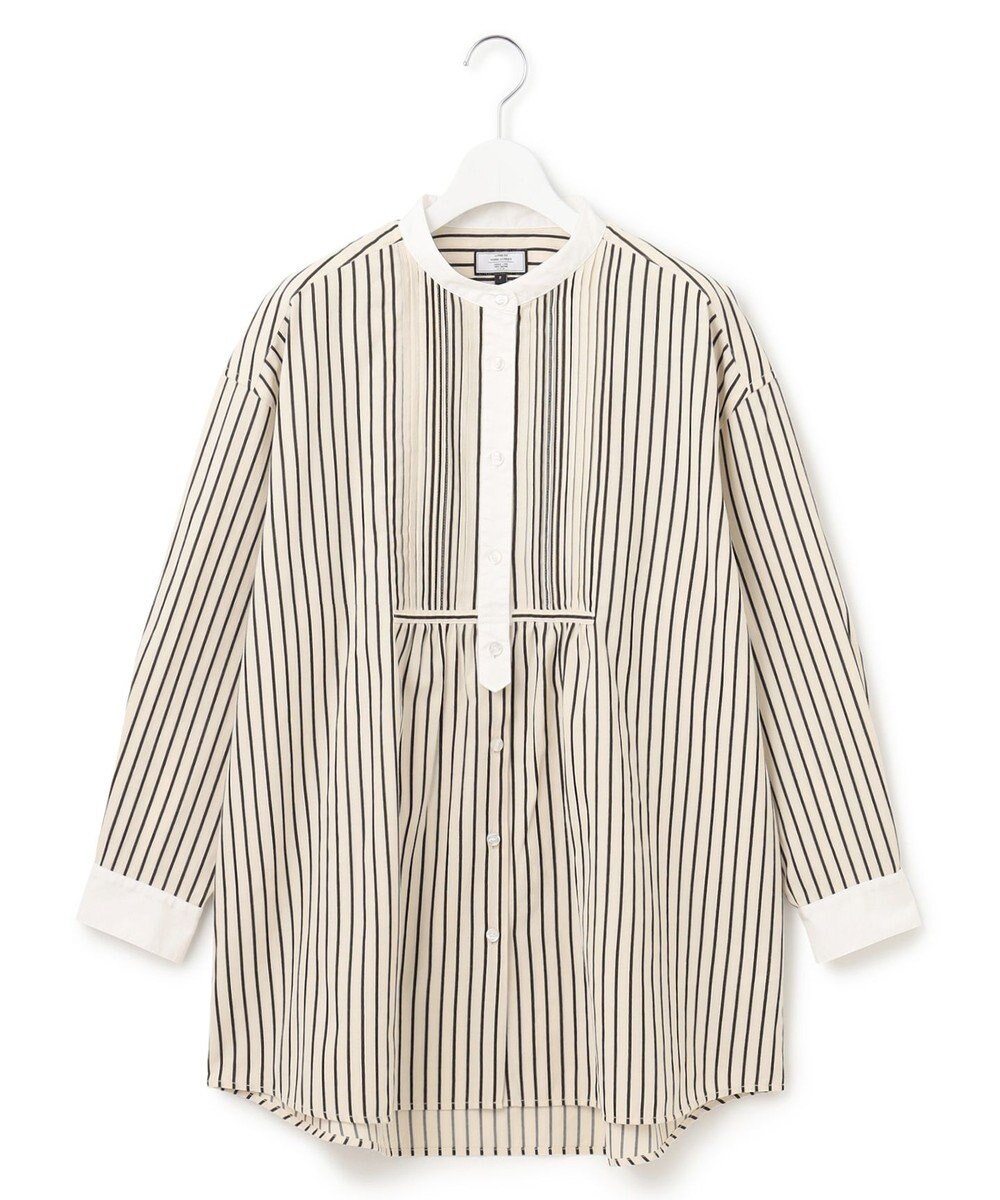 J.PRESS YORK STREET 【WOMEN】コットンタイプライター バンドカラーブラウス 