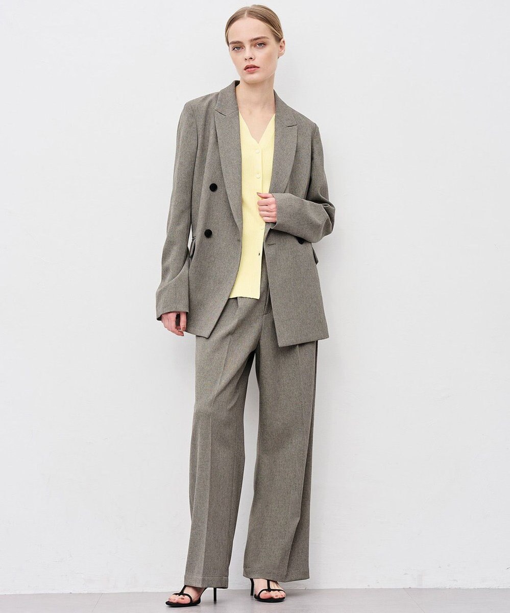 uncrave ウォッシャブルウールライクツイル ワイドパンツ 