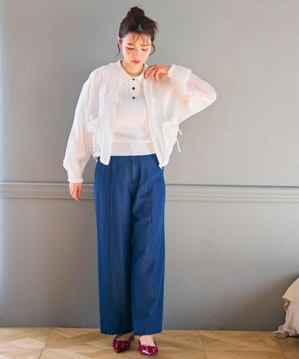 Feroux リボンポケット シアー ブルゾン 