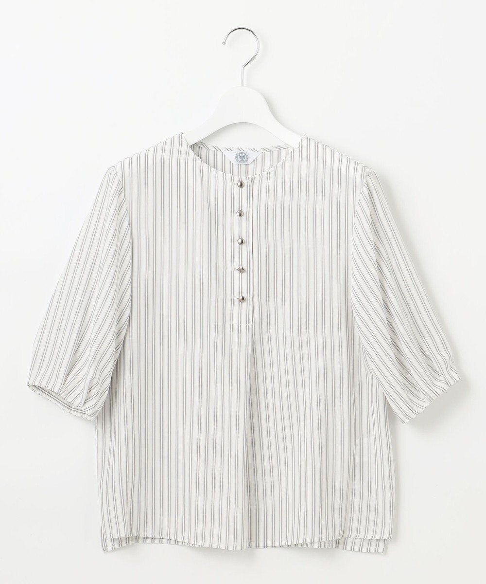 J.PRESS LADIES S 【洗える】ウォッシャブルキュプラツイル ボートネック ブラウス 