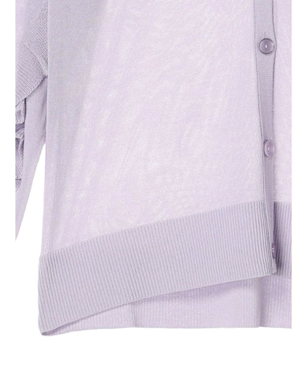 earth music&ecology 袖フリルシアーカーディガン 