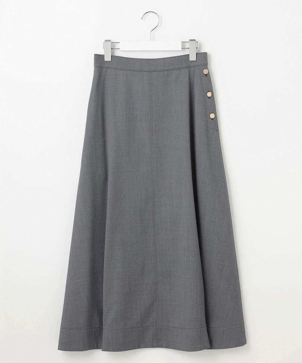 自由区 【洗える】TWラチネストレッチフレア スカート 