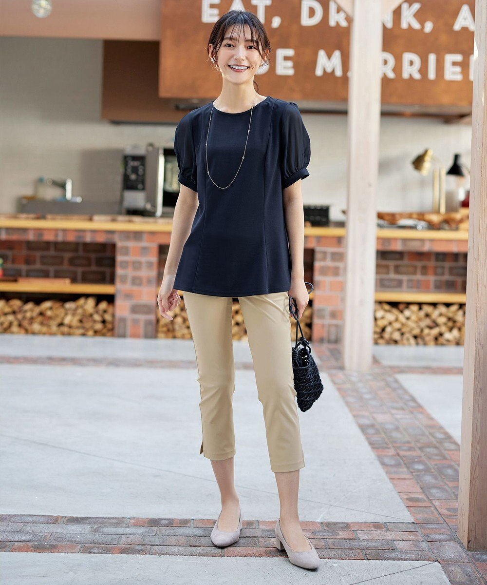 Tiaclasse L 【日本製】ドライモーメント裾スリットパンツ 