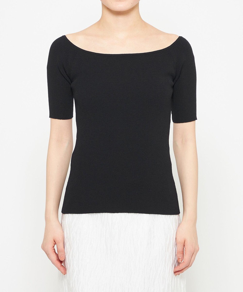 uncrave リネンニット オフショルトップス 