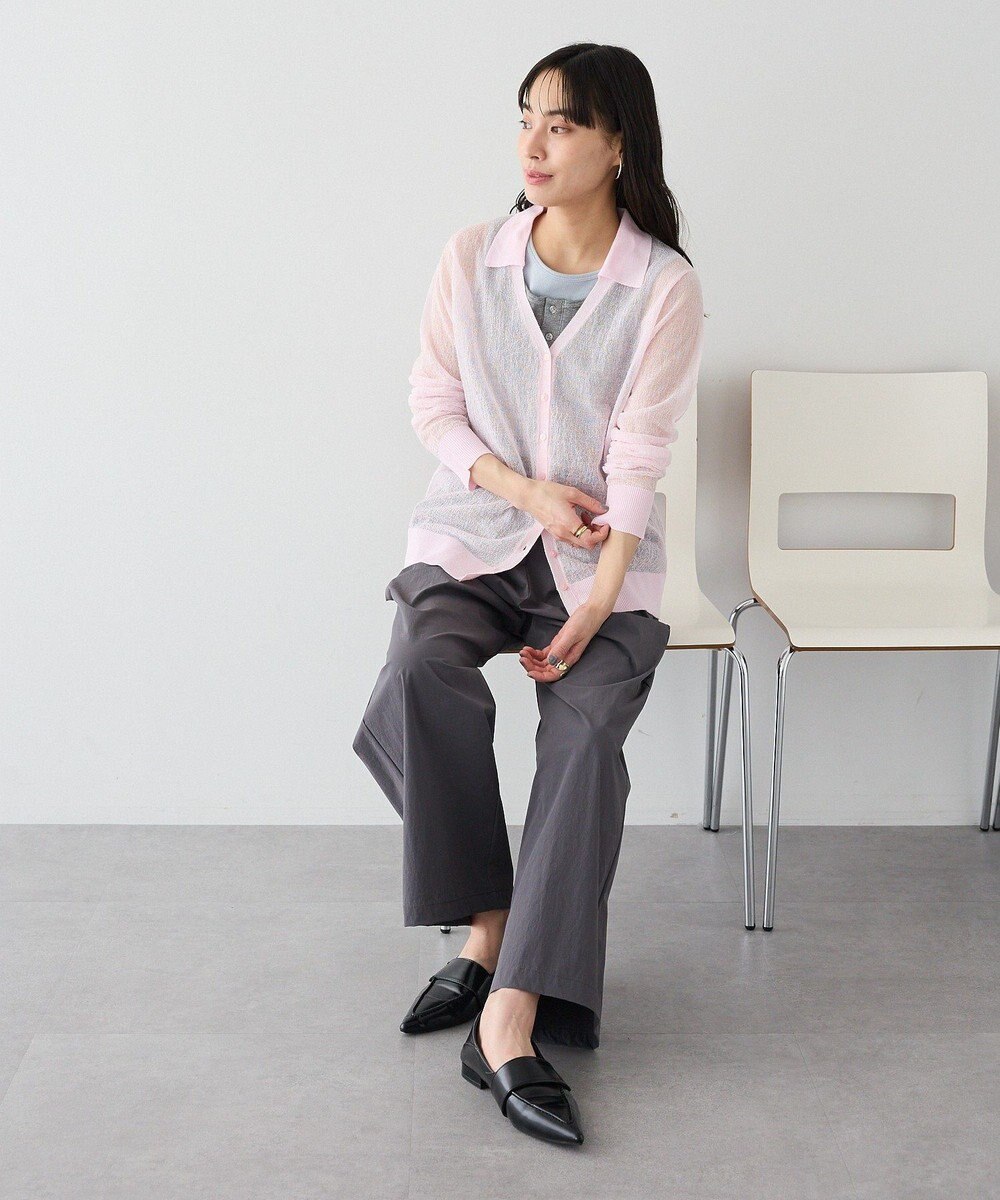 CRAFT STANDARD BOUTIQUE シアージョーゼットニットカーディガン 