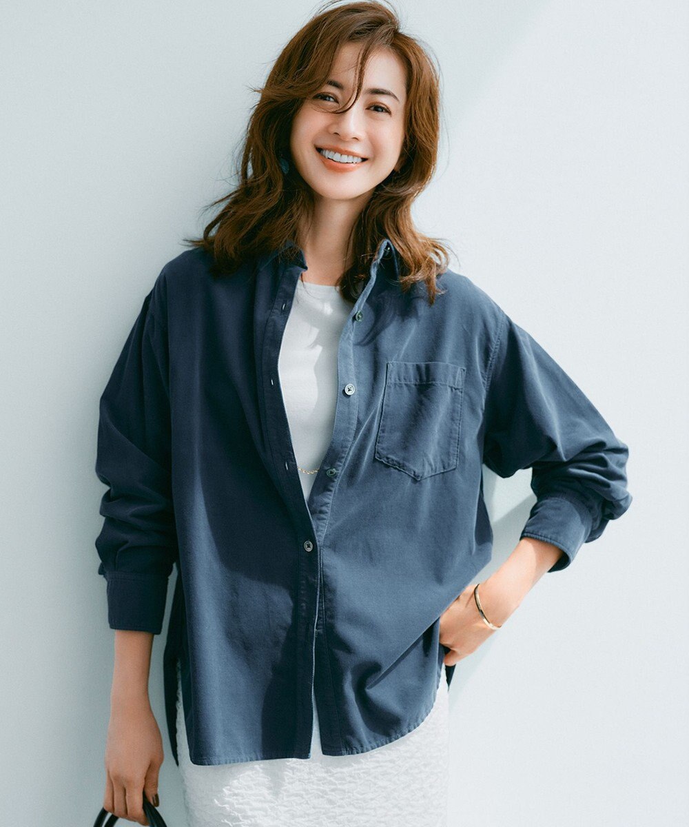 23区 【見上愛さん着用/Oggi11月号掲載】コットン コーデュロイ シャツ 
