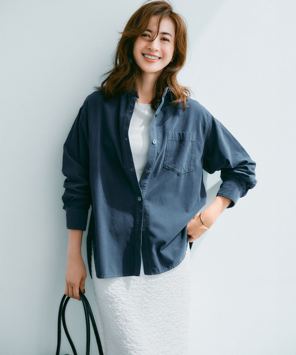 23区 【見上愛さん着用/Oggi11月号掲載】コットン コーデュロイ シャツ 