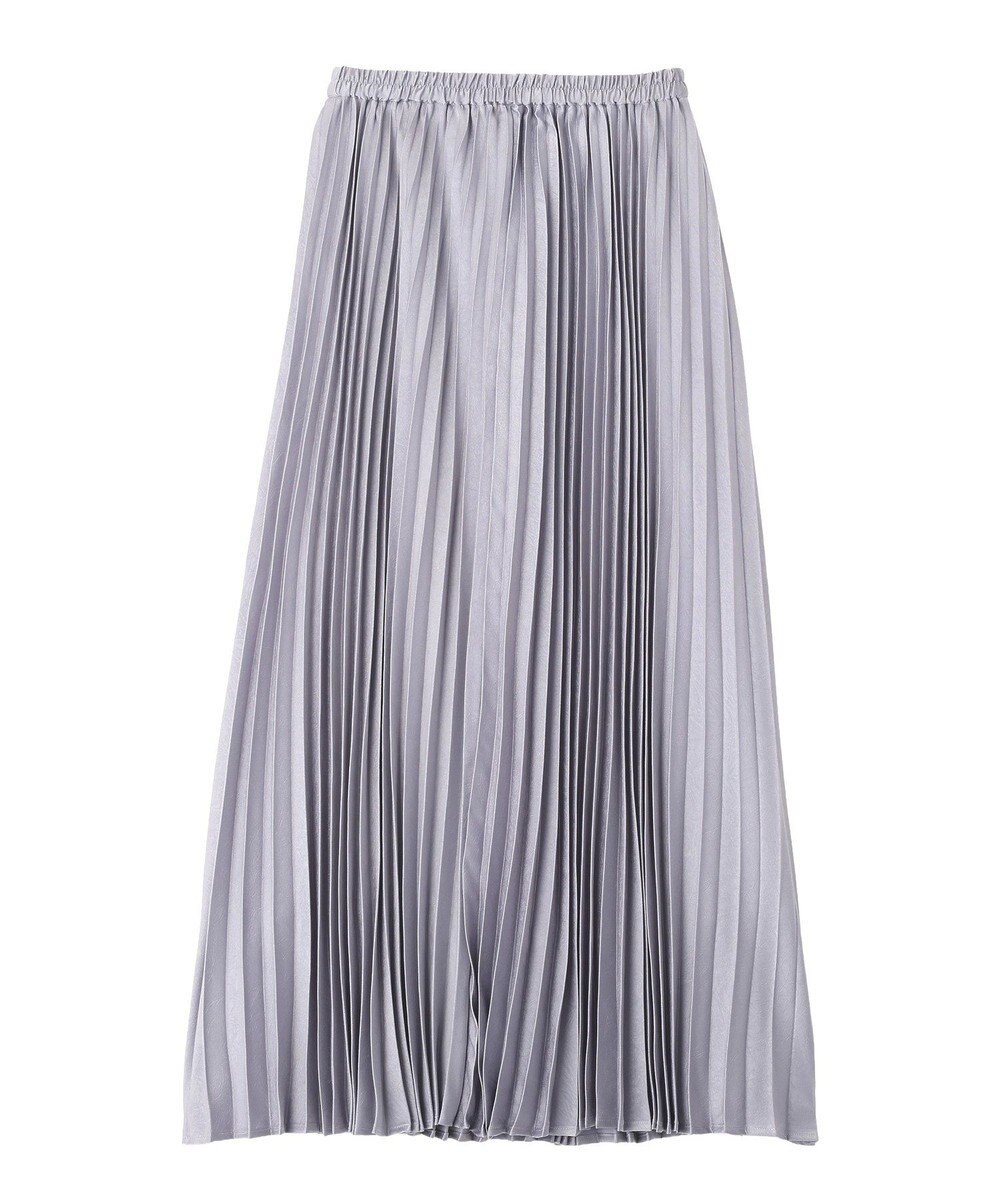 YECCA VECCA サテンプリーツスカート 