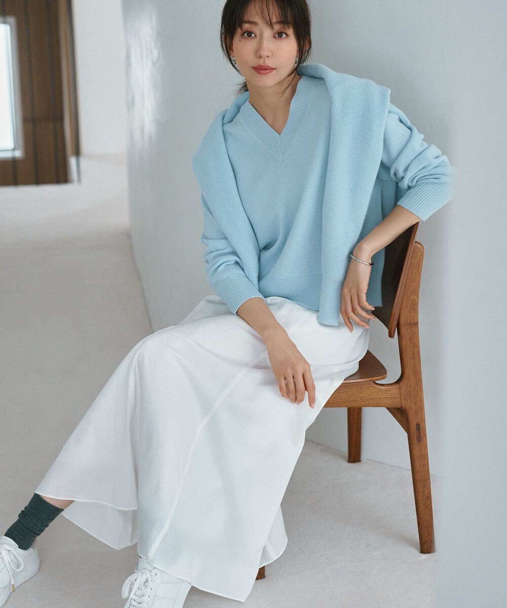 23区 【洗える】ウールカシミヤ クルーネック ニット 