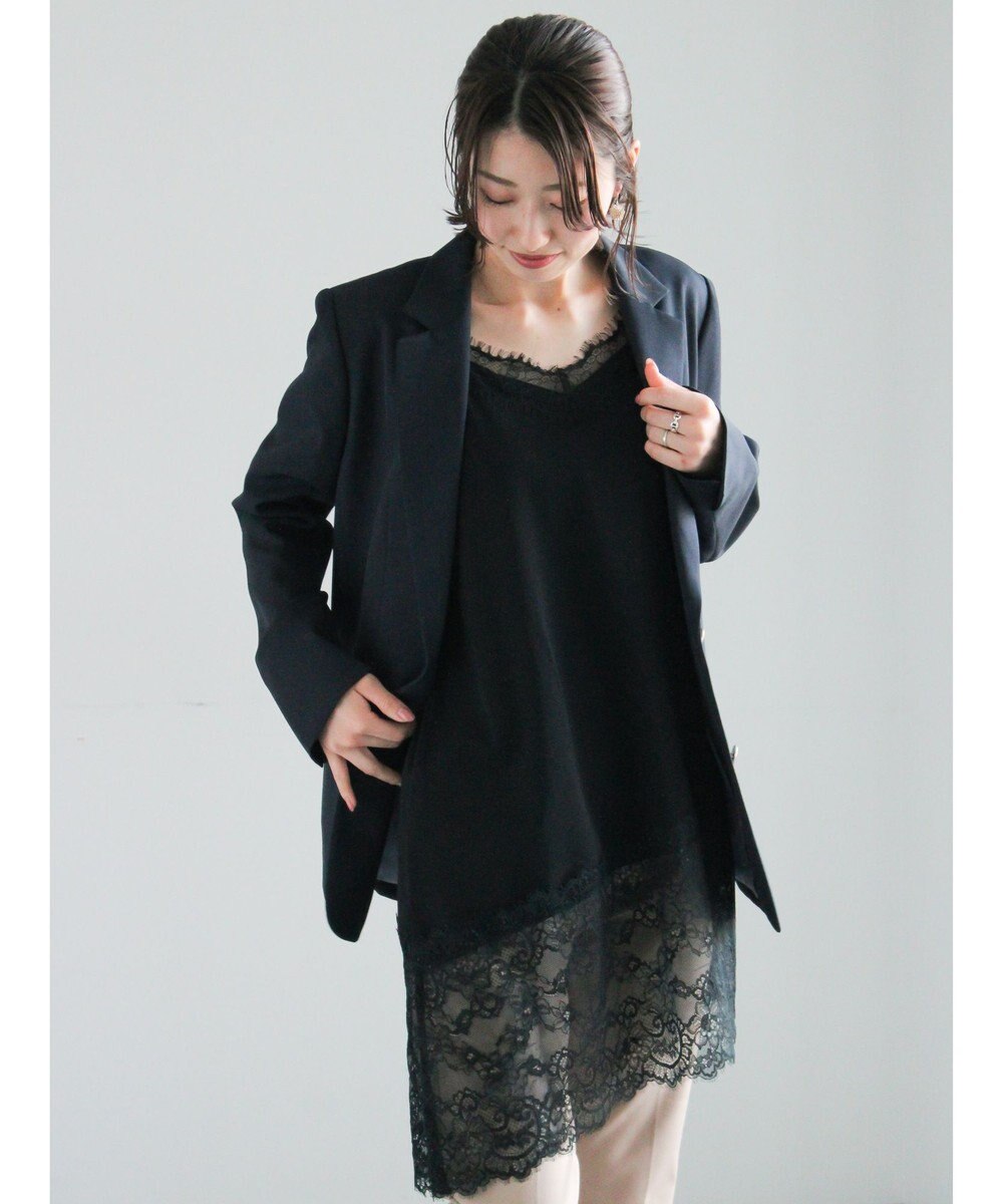 Te chichi イレギュラーヘムレイヤードレースキャミ 