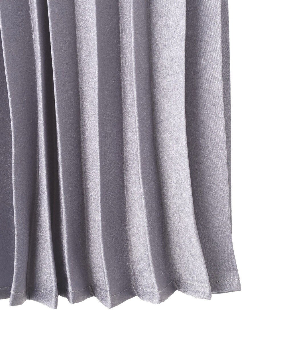 YECCA VECCA サテンプリーツスカート 