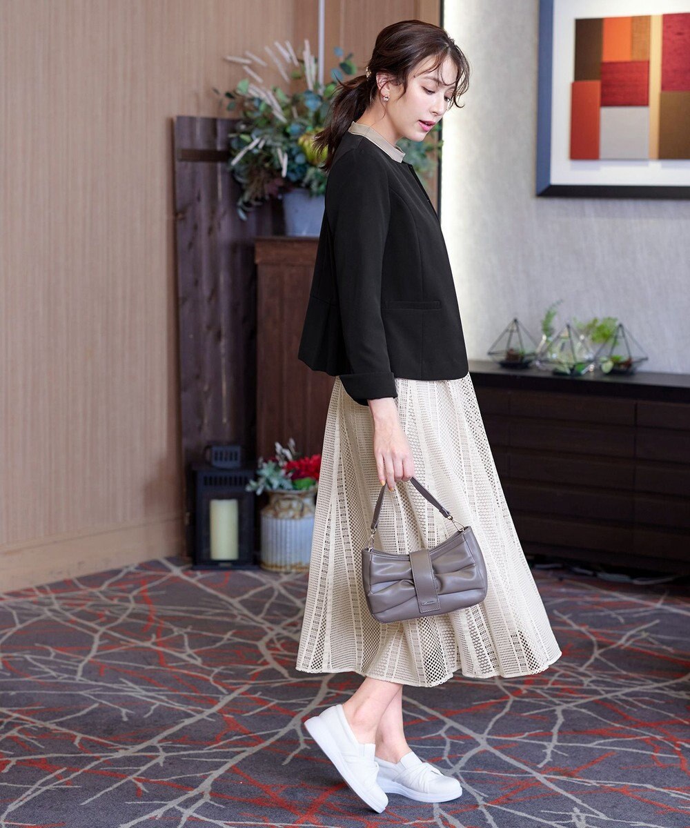 Tiaclasse L 【ダブルクロス】ノーカラージャケット 