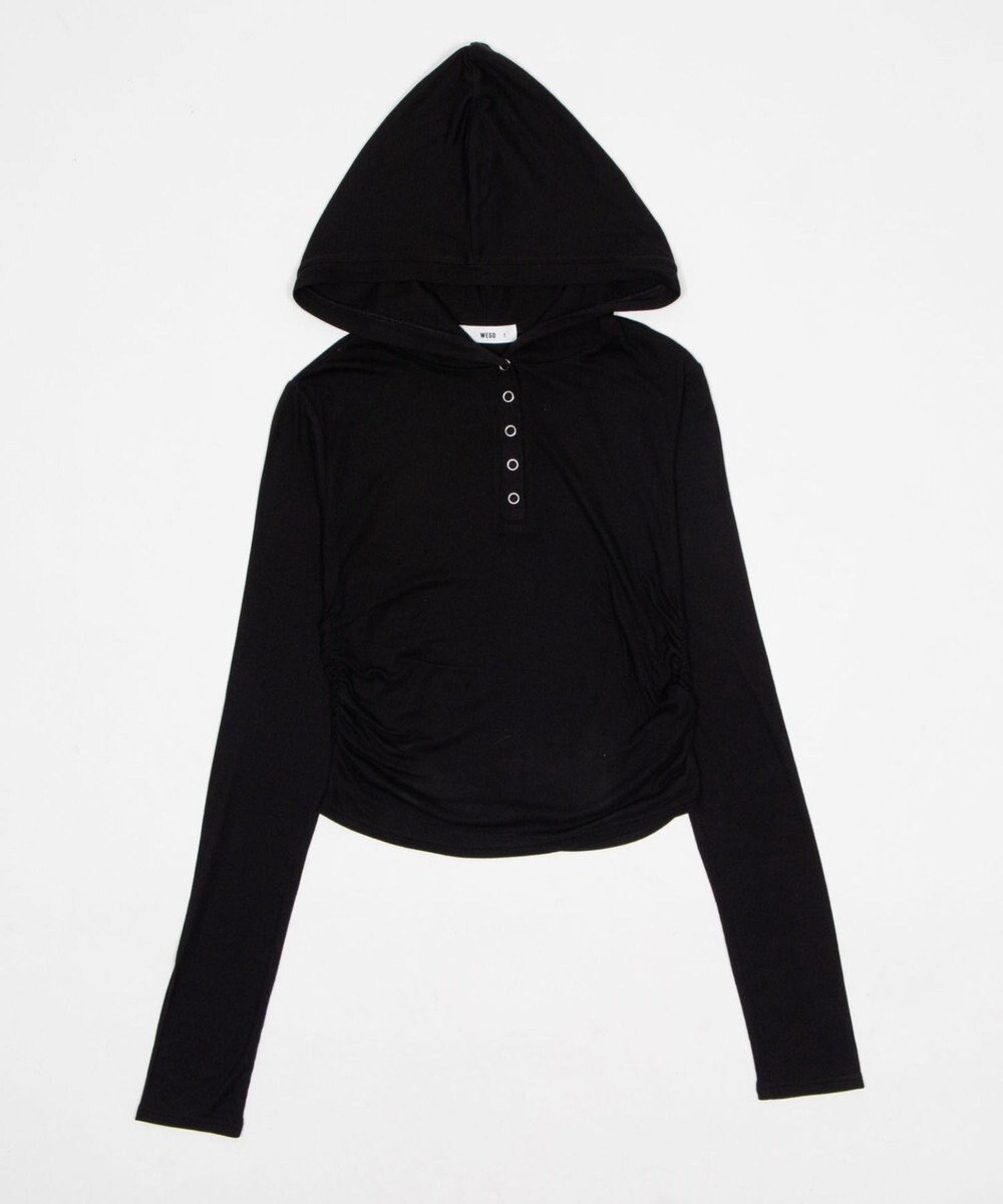 WEGO ヘンリーネックフードロンT 