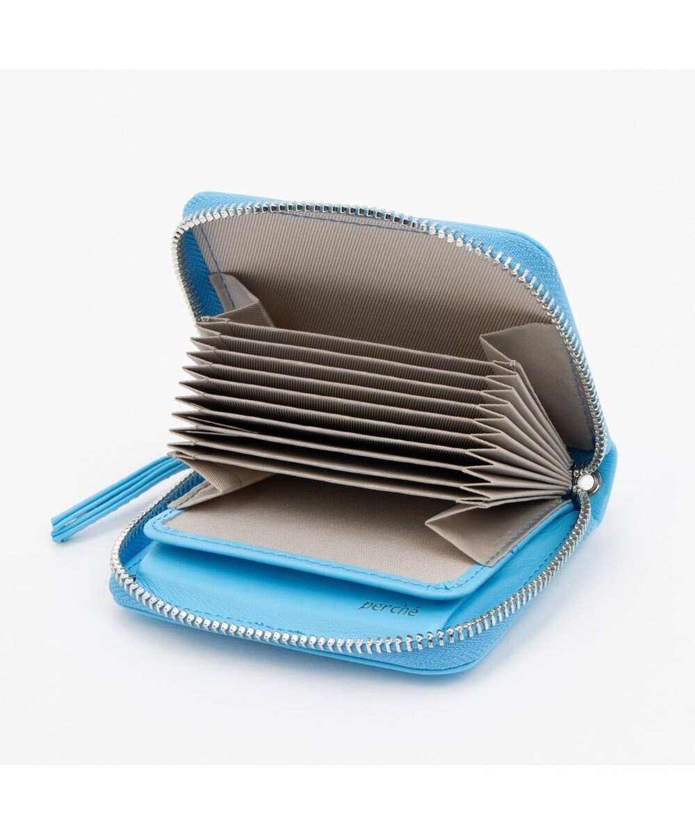 UNBILLION ペルケ perche / 蛍光レザーストラップ付き・ジャバラカードウォレット 