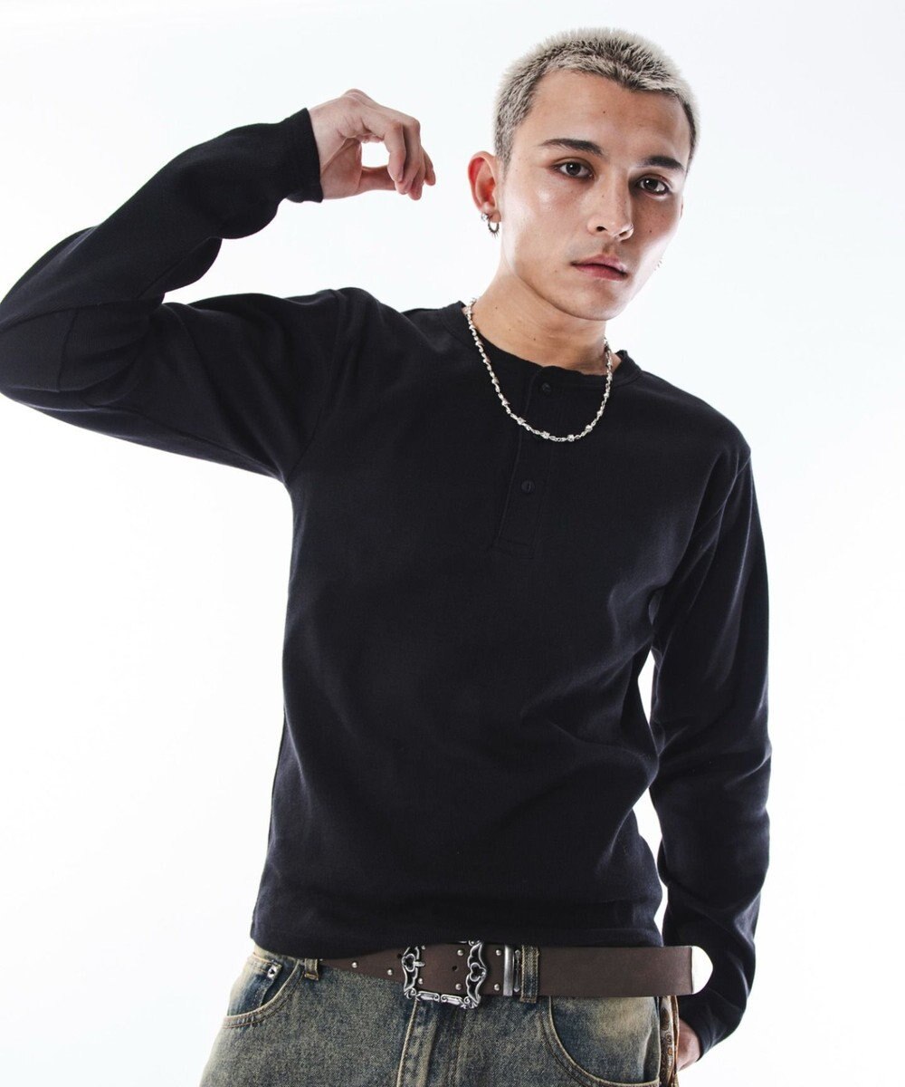 WEGO 【ユニセックス着用ITEM】コンパクトフィットリブヘンリーネックT（LS） 