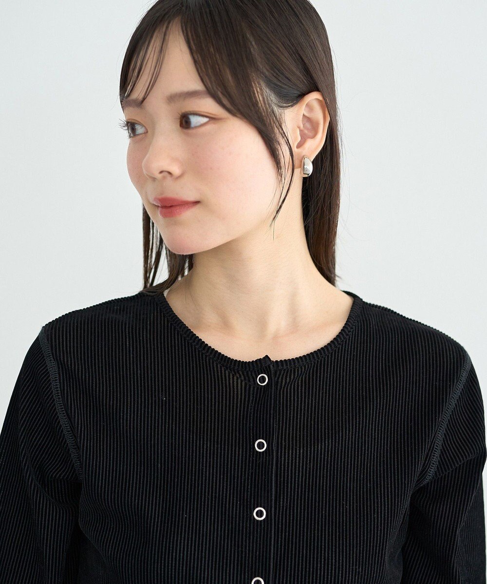 earth music&ecology フロッキーチュールカーディガン 