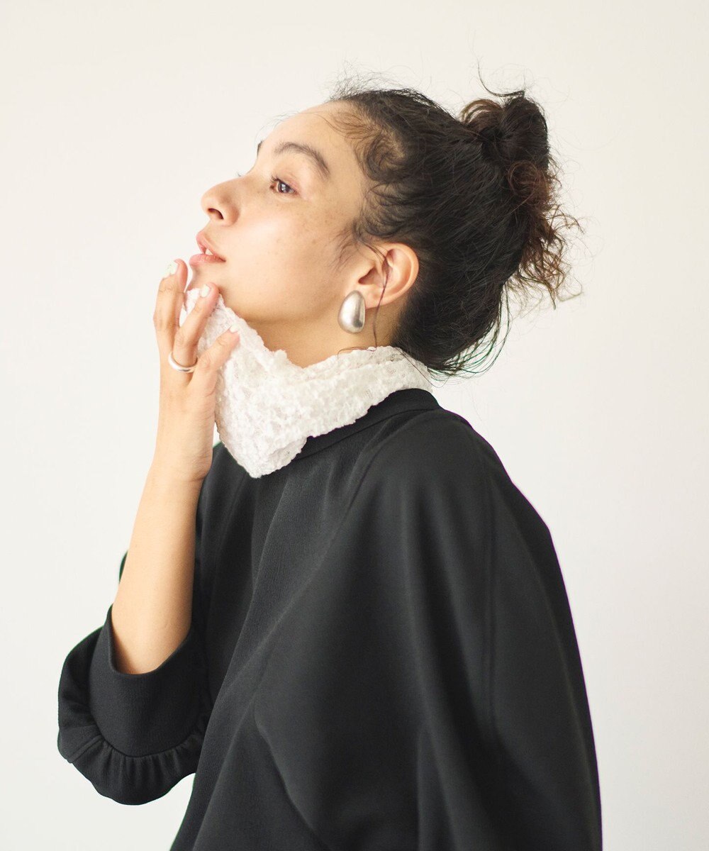 #Newans タートルネックレースブラウス 