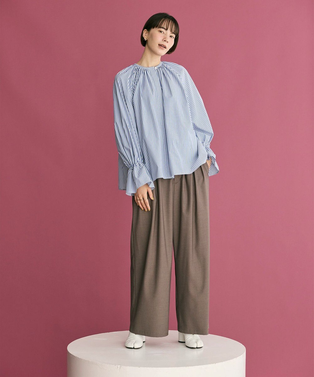 #Newans 【洗濯機可】フルギャザーブラウス 