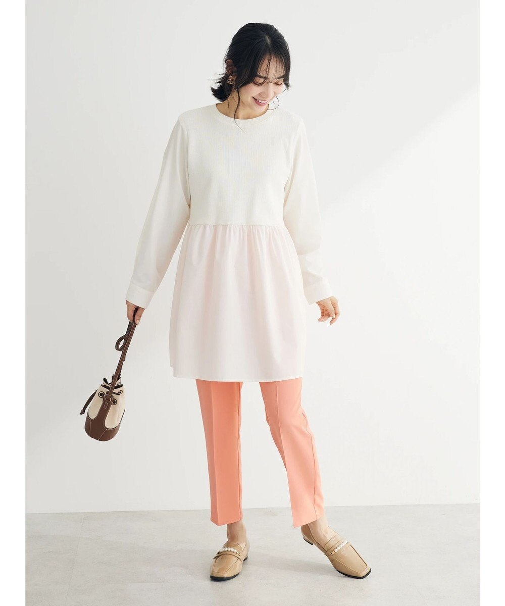 Green Parks リブドッキングカットソーボリュームチュニック 