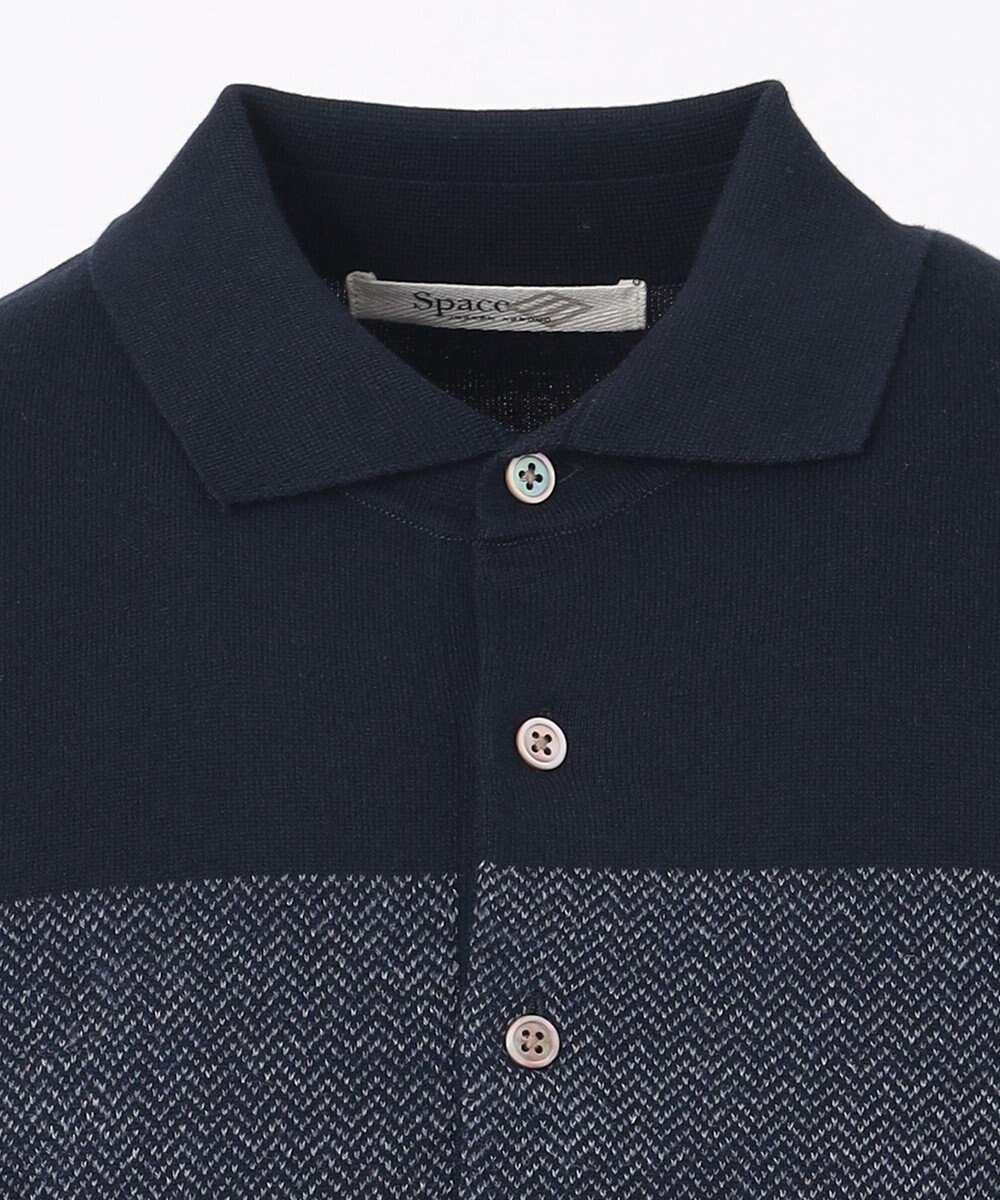 JOSEPH ABBOUD MOUNTAIN 【SPACE】OGストレッチコットン ニットポロシャツ 