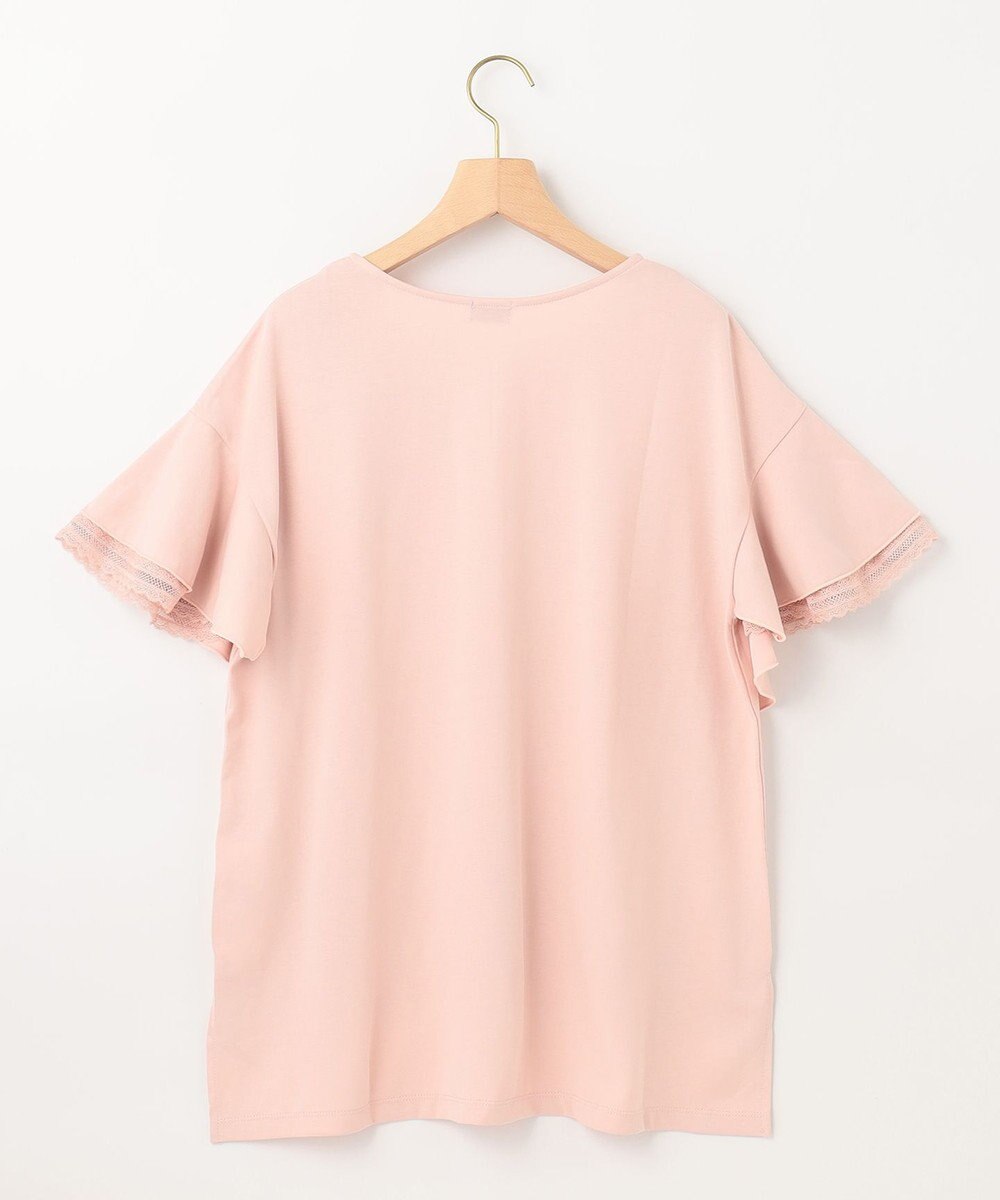 組曲 【汗ジミ防止・撥水】GIZAプレーティング天竺袖フリル カットソー 