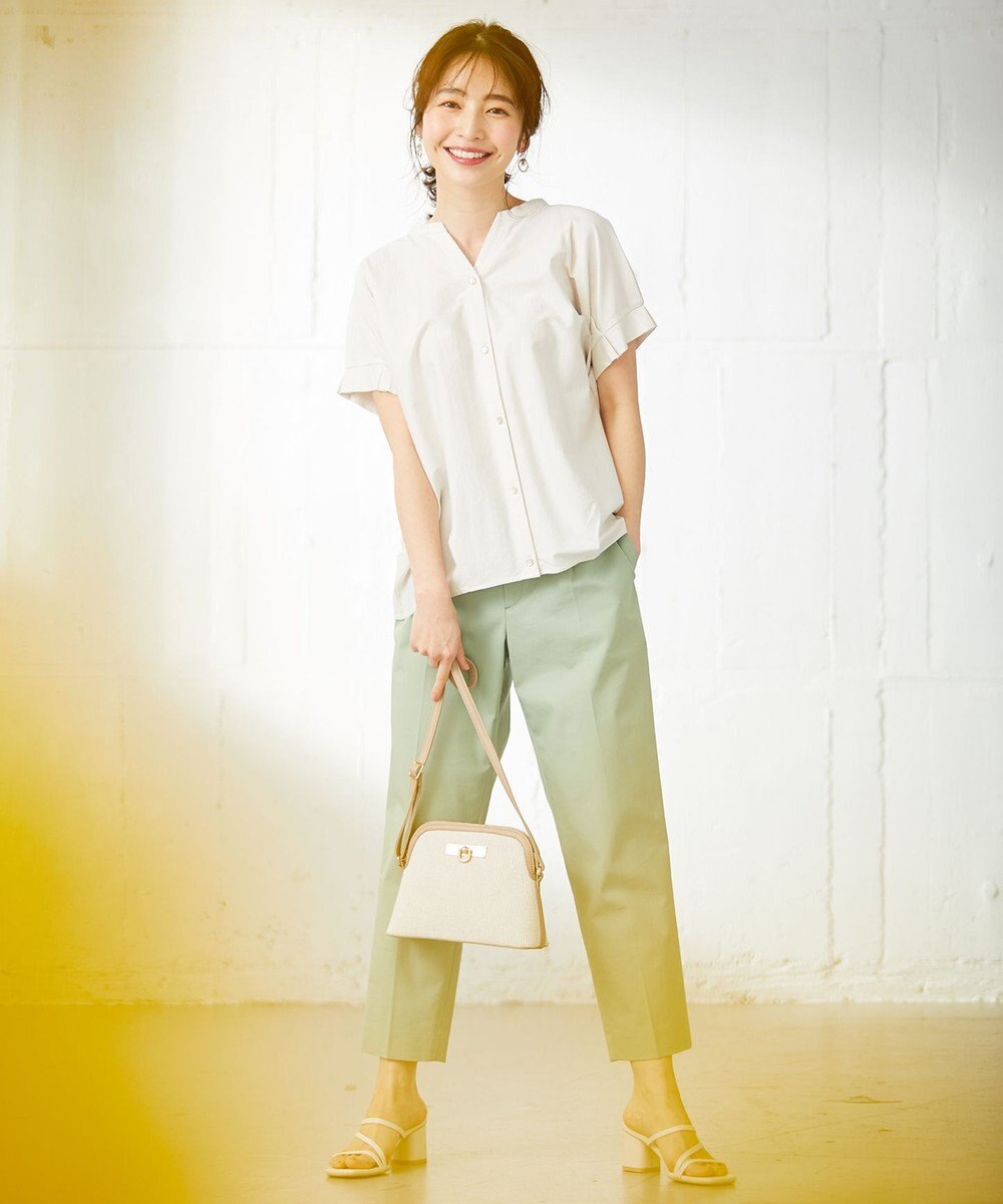 ANY SIS 【洗える】シルケットスキッパー ブラウス 