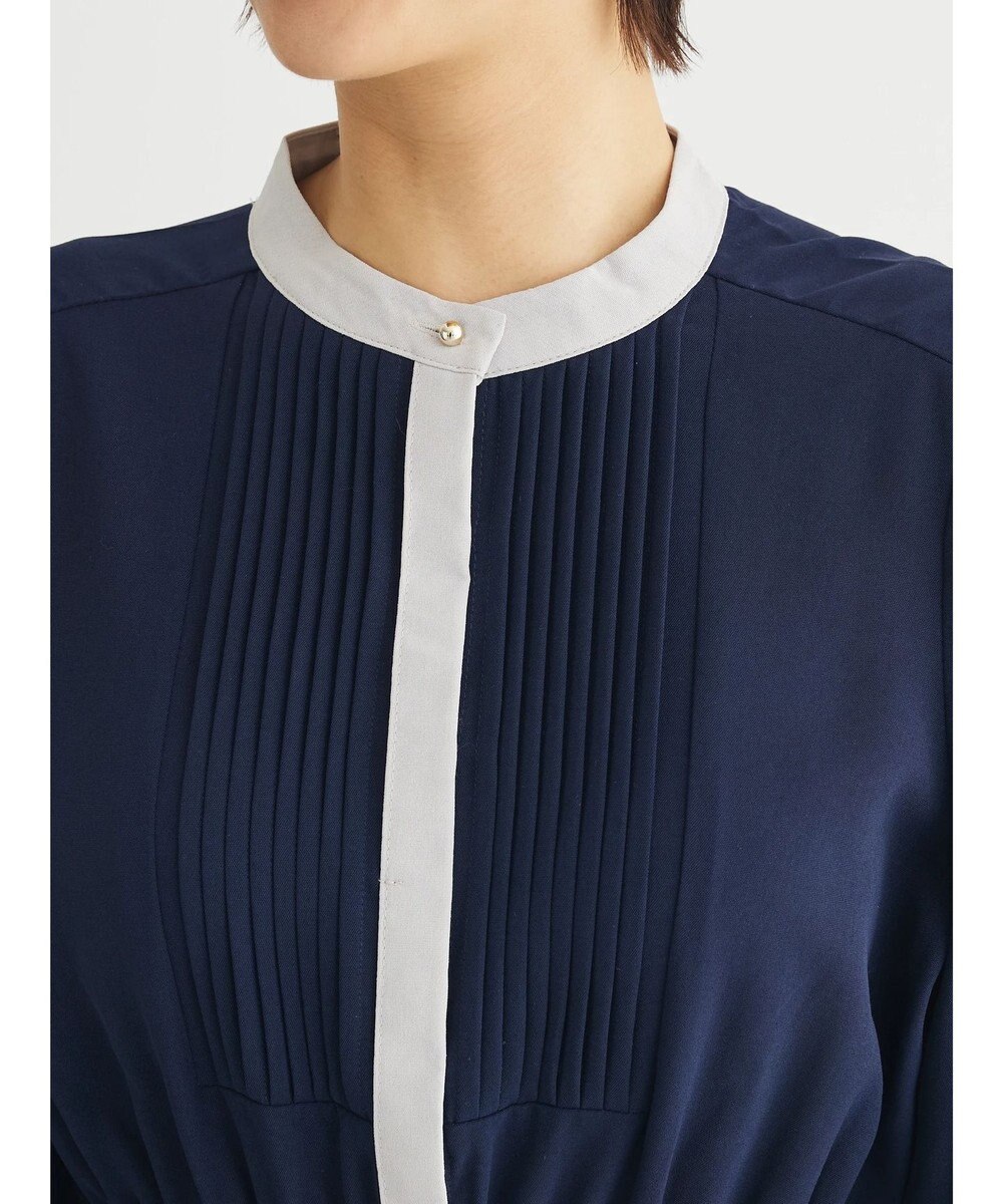 Green Parks ・ＥＬＥＮＣＡＲＥ　ＤＵＥ　バイカラーピンタックワンピ 