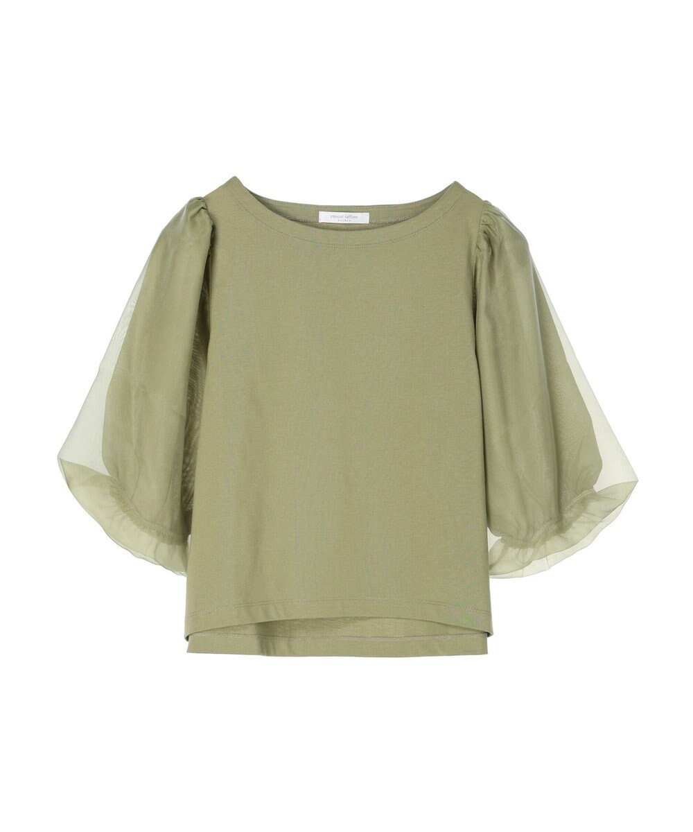 Green Parks オーガンジードッキングプルオーバー 