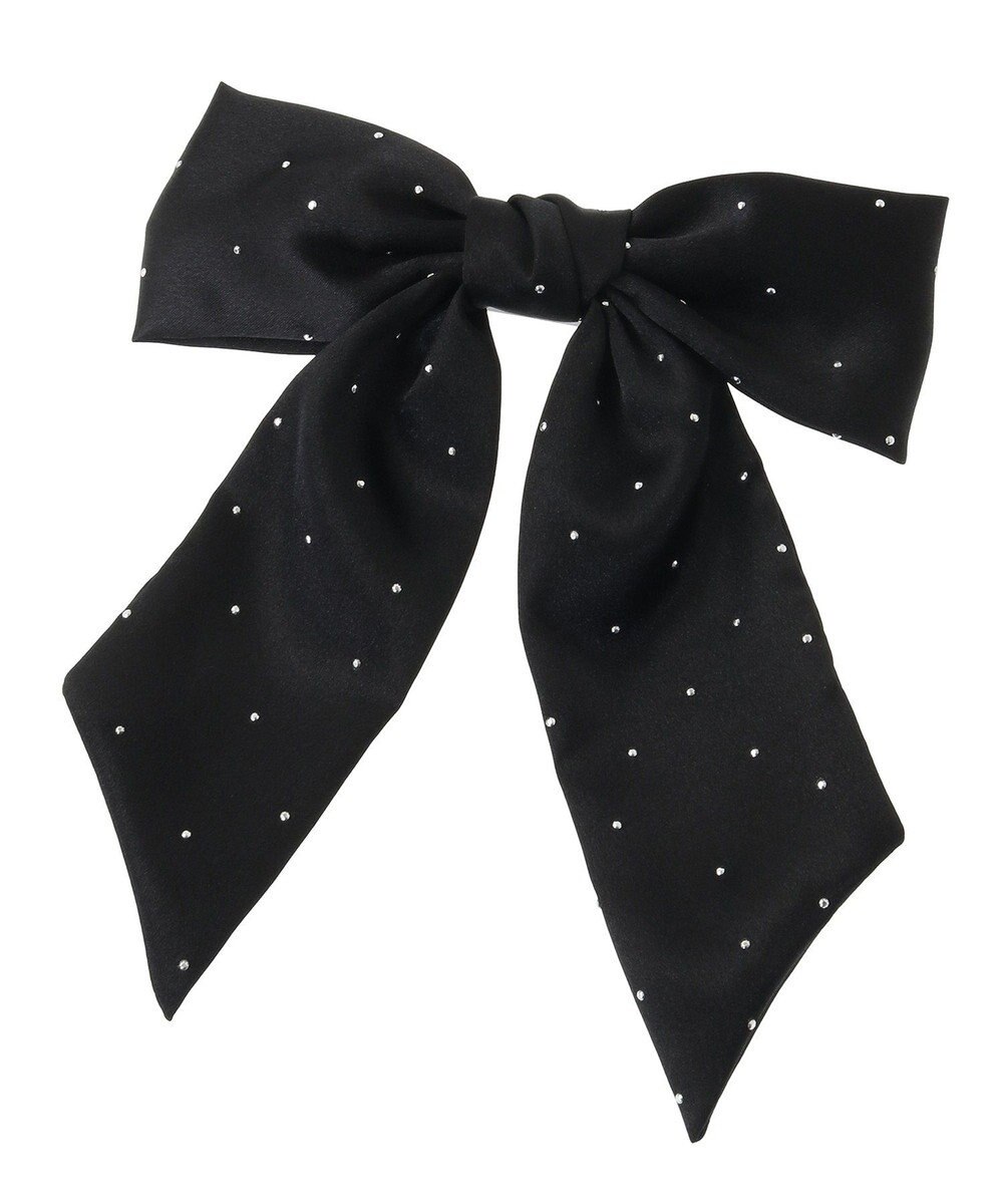 Maison de FLEUR ランダムビジューリボンバレッタ 