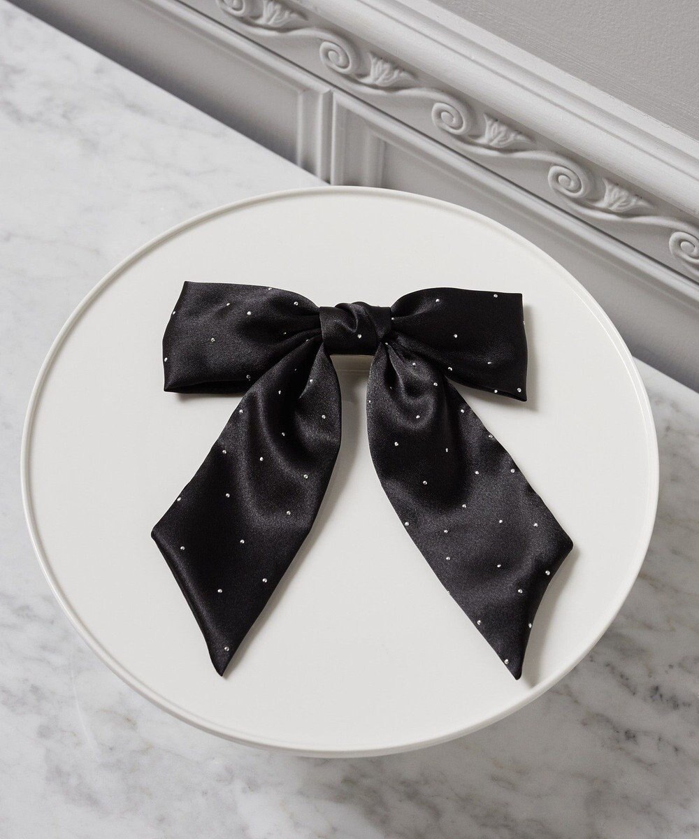 Maison de FLEUR ランダムビジューリボンバレッタ 