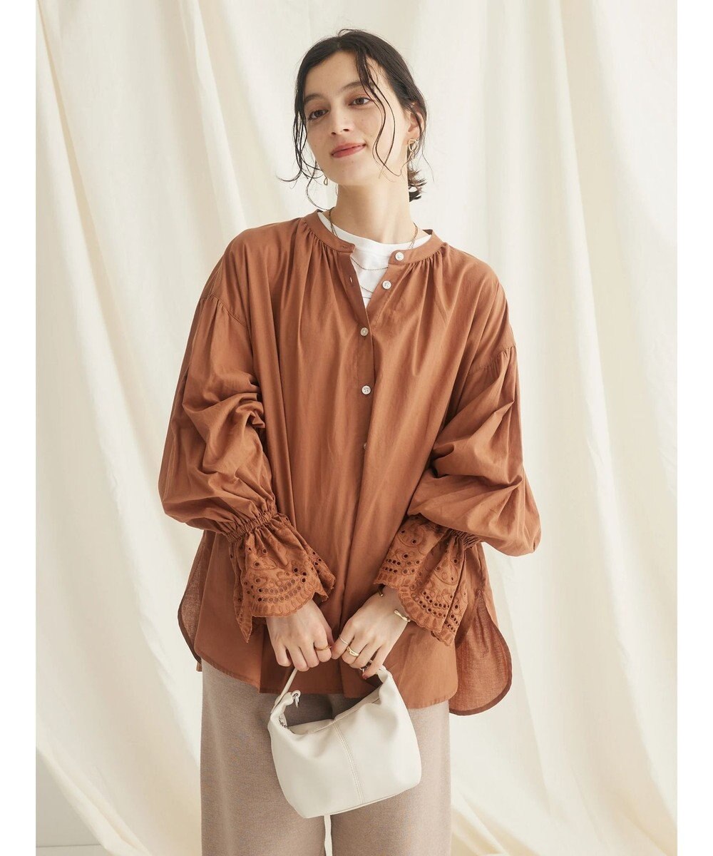 CRAFT STANDARD BOUTIQUE スカラレース袖ブラウス 