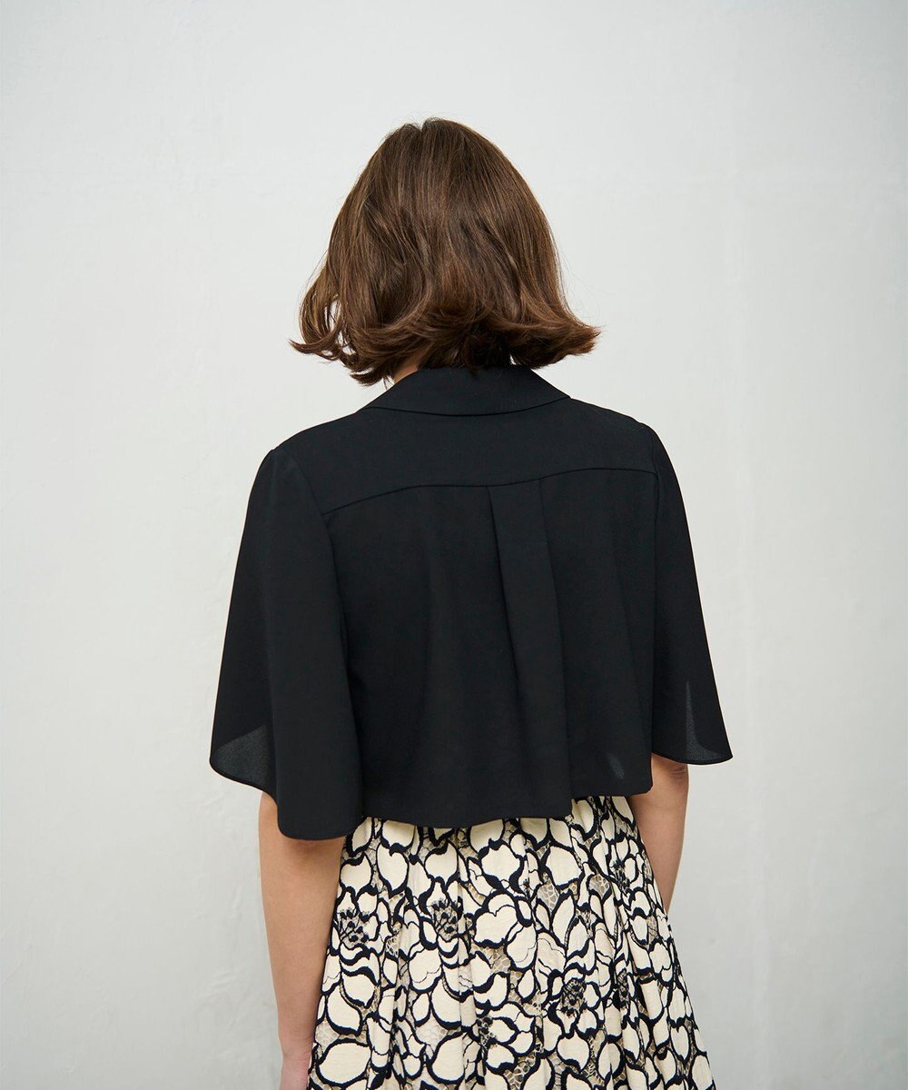 GRACE CONTINENTAL ケープスリーブシアージャケット 