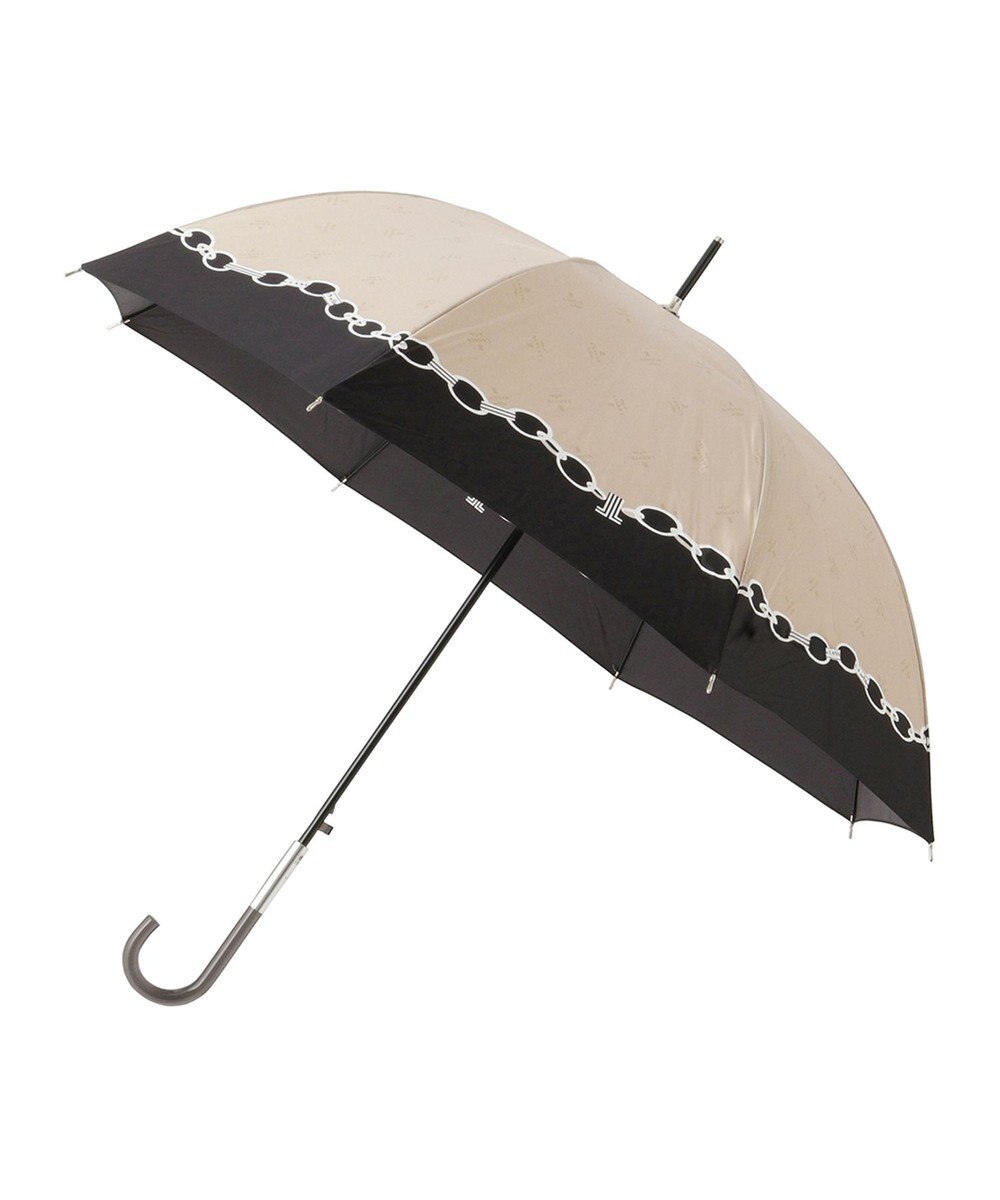 MOONBAT ランバン オン ブルー 長傘 チェーン柄サテンジャガードプリント 耐風 