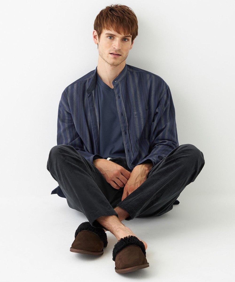 JOSEPH ABBOUD MOUNTAIN 【SPACE／UNISEX】JCヘリンボンワイドストライプ シャツ 