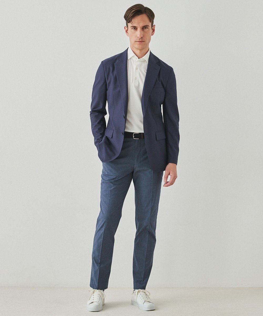 GOTAIRIKU 【通気性/ストレッチ/洗える】エアレースジャケット_ヘリンボーン柄 