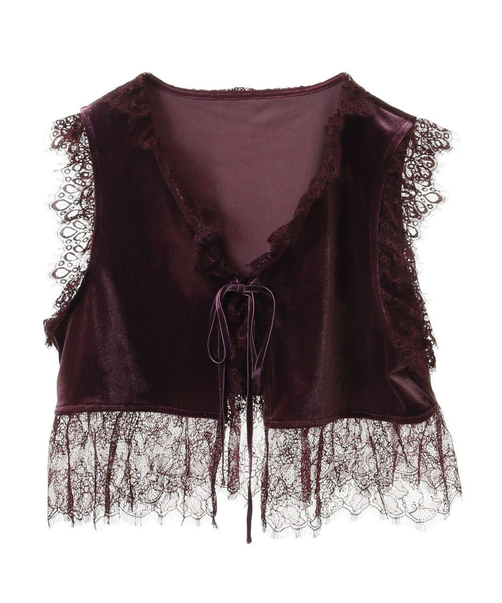 CRAFT STANDARD BOUTIQUE ベロアレース付きベスト 