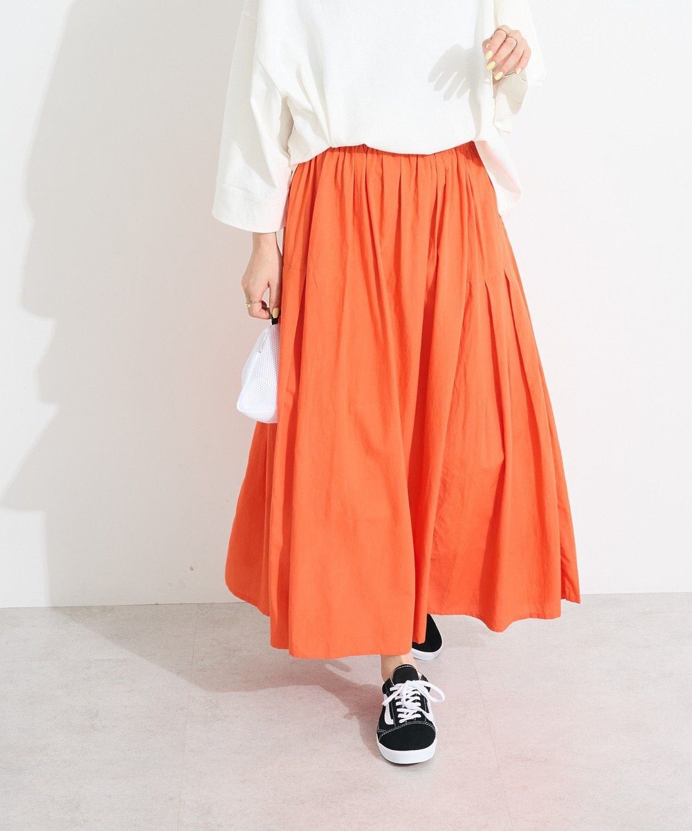 CRAFT STANDARD BOUTIQUE インド綿サイドタック切り替えスカート 