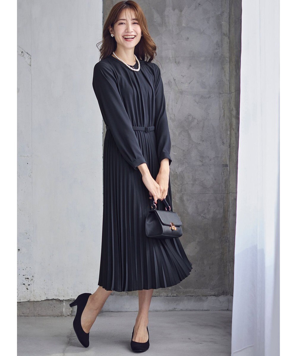 ANY SIS 【洗える】ノーブルプリーツ ワンピース 