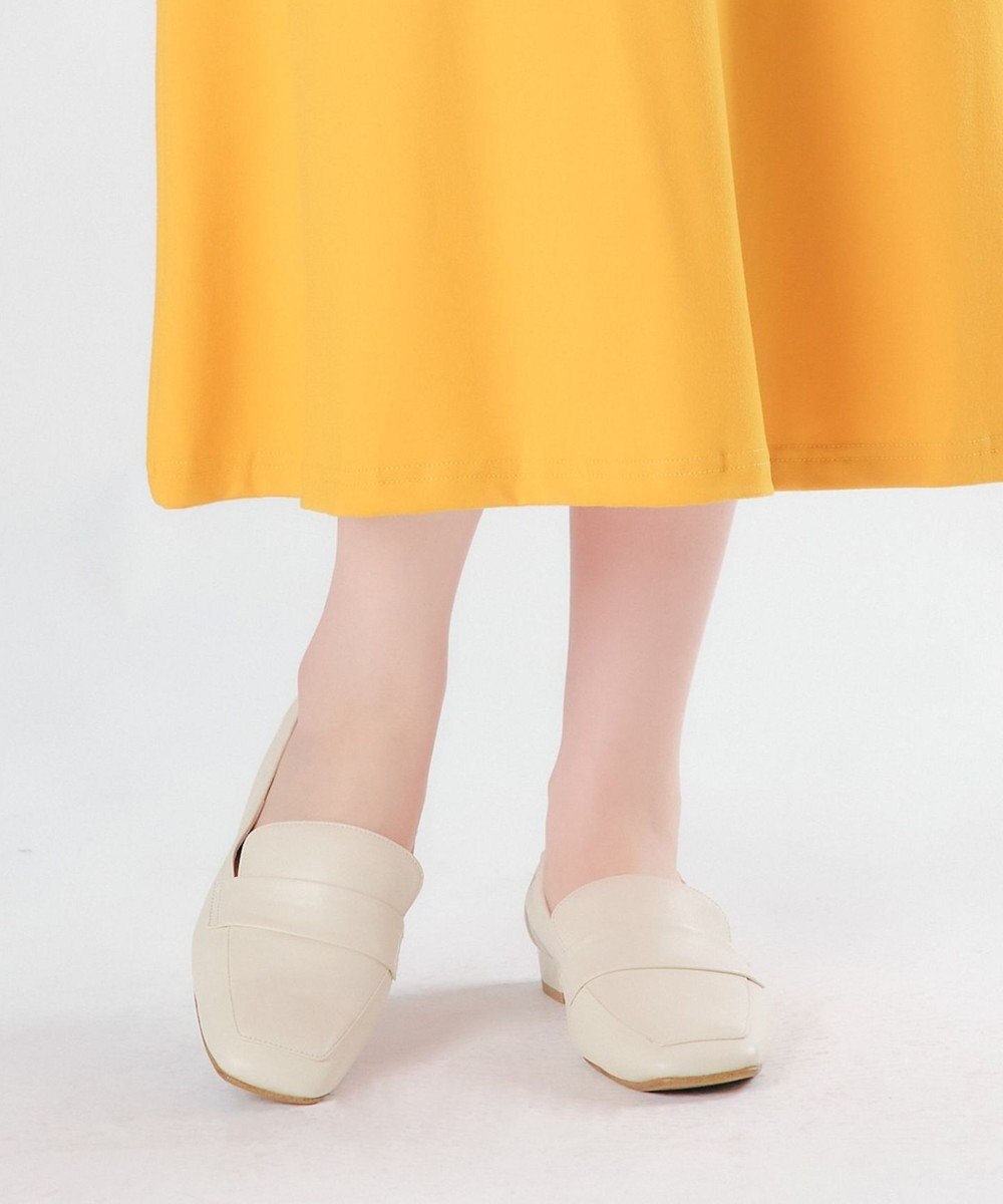 Dominic3 晴雨兼用 サイドギャザー ソフトレザーローファー 