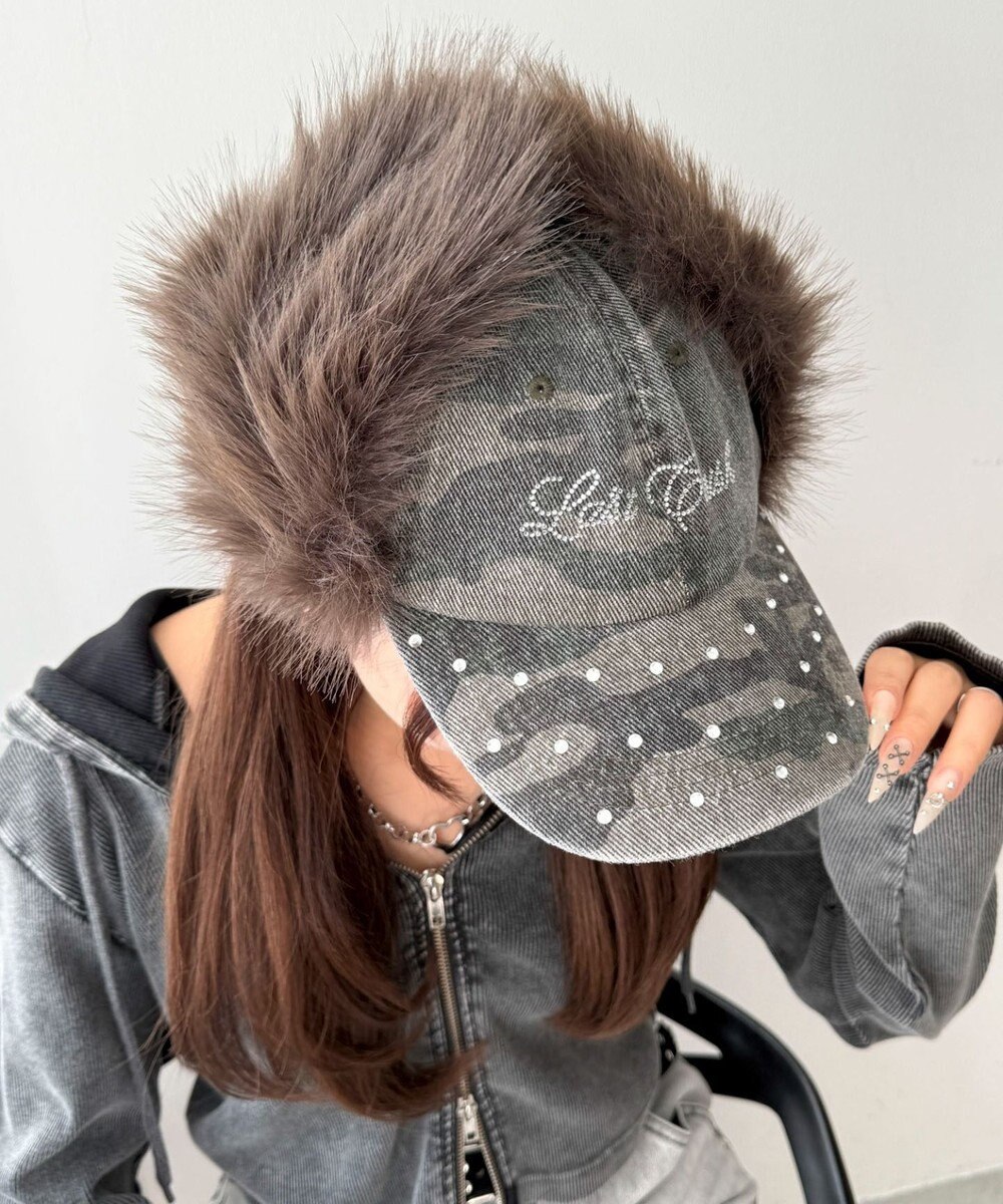 WEGO ラインストーンドッグイヤーキャップ 