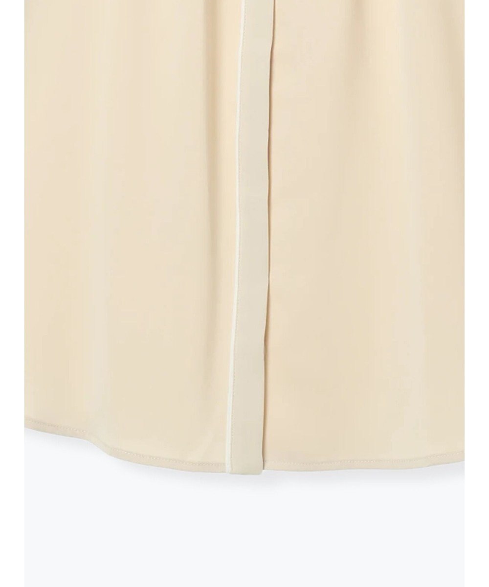 Te chichi パール釦配色タックブラウス 