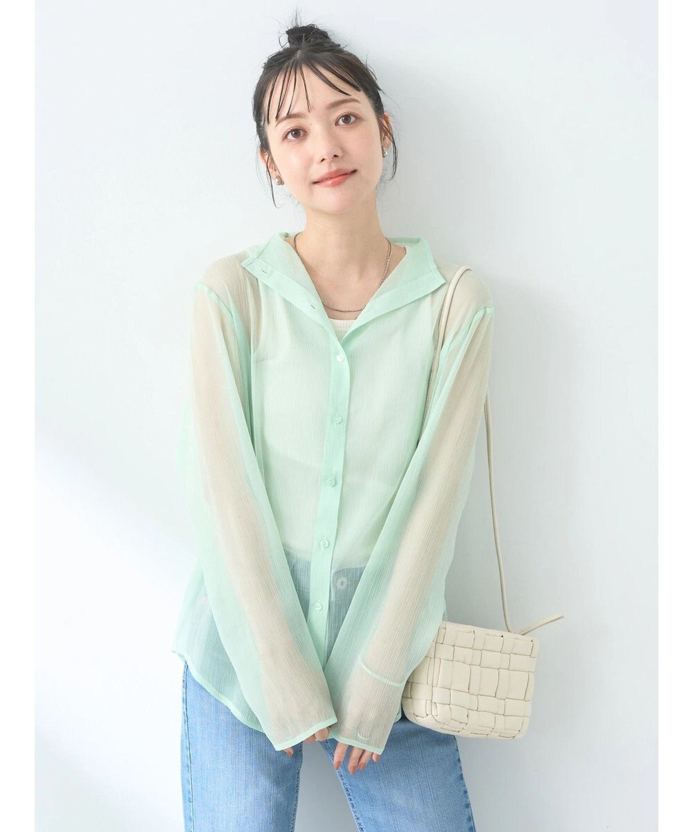 earth music&ecology シアーハイネックシャツ 