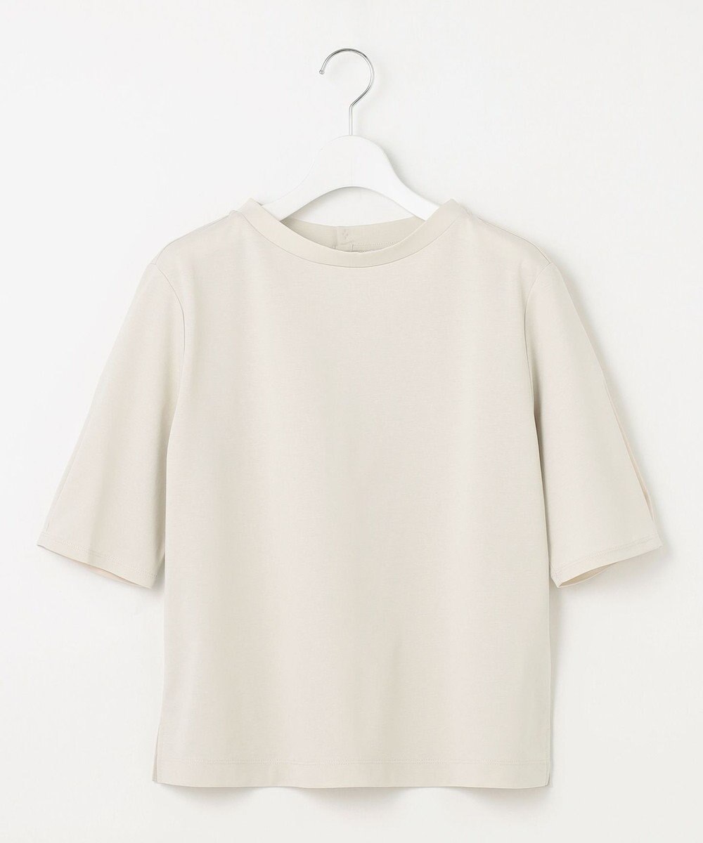 J.PRESS LADIES S 【洗える・抗菌防臭・接触冷感・吸水速乾】ドライポンチ モックネック カットソー 