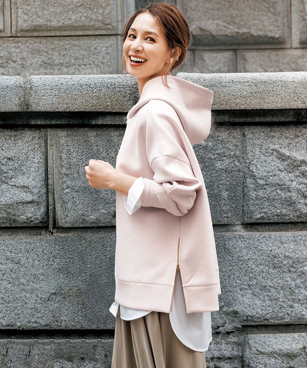 UNFILO BEAUTY FORM JERSEY サイドZIP フーディ 